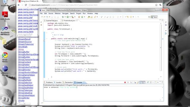 Java String Demo смотреть онлайн
