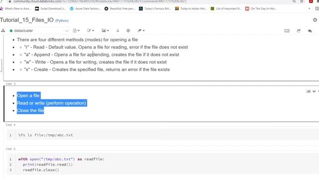 Python For Data Engineering 9 : Python File I/O , how to create and read file in Python смотреть онлайн