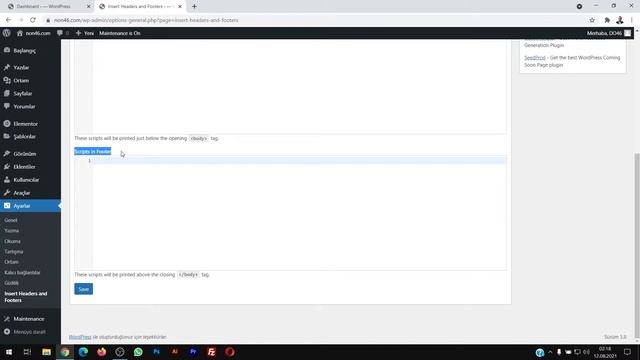 WordPress Header Footer Eklentisi смотреть онлайн
