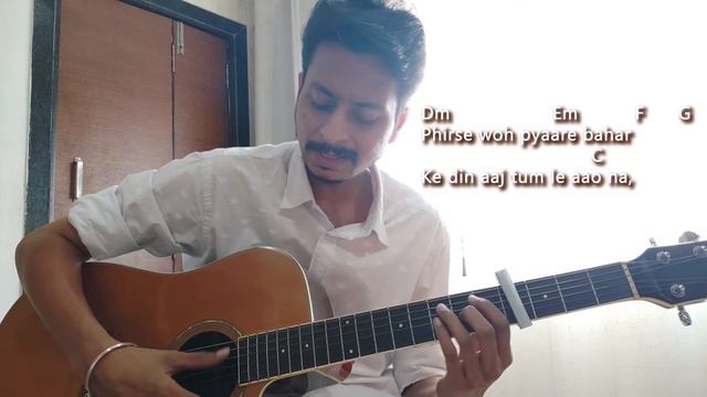 Dur Dur Tum Rahe Guitar Lesson | Sing & Play | Lata Mangeshkar смотреть онлайн