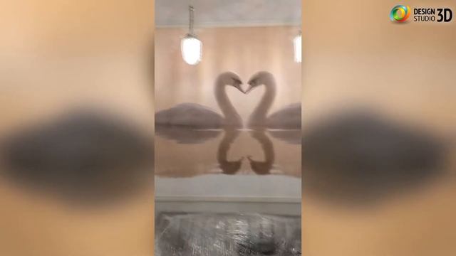 Отзыв на 3D Фотообои "Влюбленные лебеди" смотреть онлайн