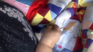 Сборка стежка окантовка лоскутного одеяла