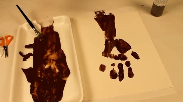 Finger Paint Ideas: Autumn Tree