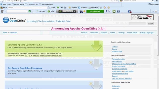 Downloading Apache OpenOffice 3.4.1 (P1) смотреть онлайн