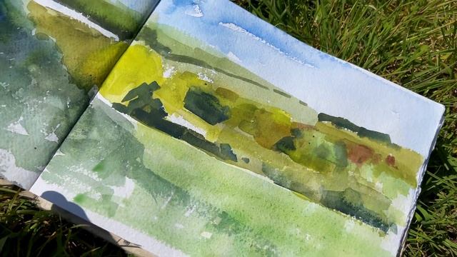 Two Watercolour Plein Air Landscape Sketches in one morning | Loe Pool Cornwall смотреть онлайн