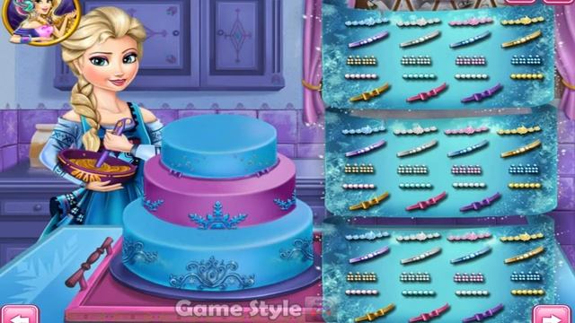 Эльза, свадебный торт ▬ Frozen Elsa Wedding Cake, игры для детей смотреть онлайн
