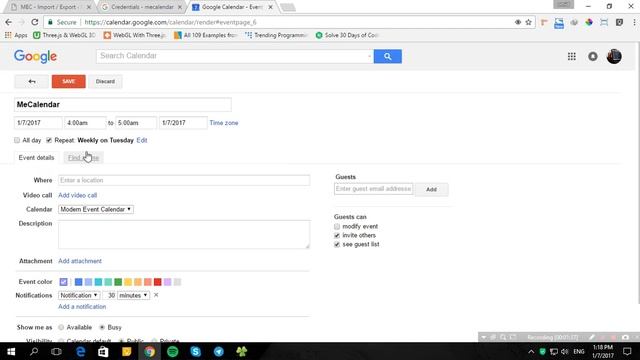 Import event from google calendar to MEC смотреть онлайн