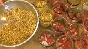 Наваристая КАША С МЯСОМ в банке без автоклава. Каша на зиму в ДУХОВКЕ.Домашние консервы-каши с мясо