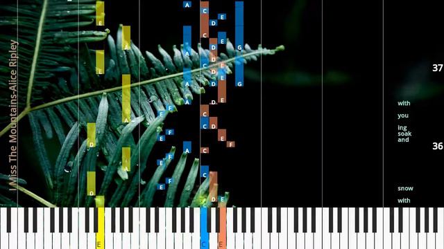 🎹Chord & Lyrics, I Miss The Mountains, Alice Ripley, Synthesia Piano смотреть онлайн