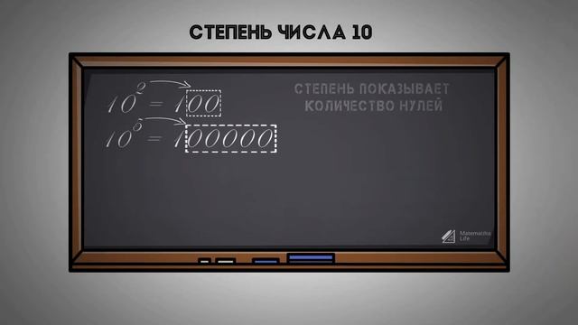 Возведение числа 10 в положительную и отрицательную степень смотреть онлайн