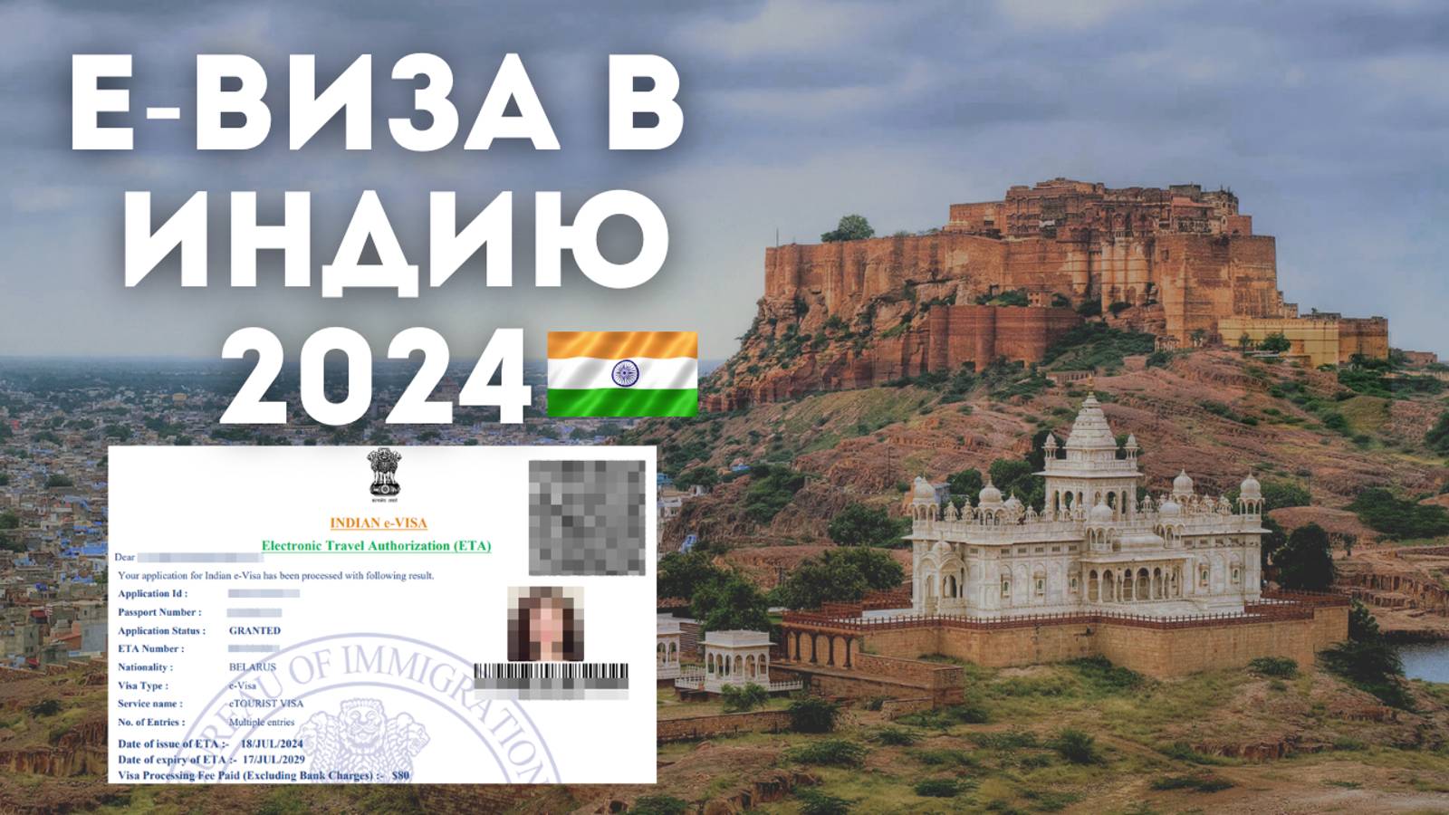 ВИЗА В ИНДИЮ 2024/ Как оформить визу в Индию? смотреть онлайн
