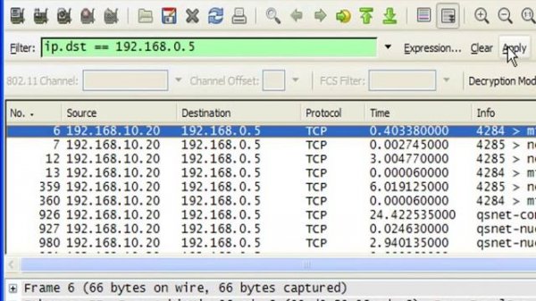 Wireshark - IP Address, TCP/UDP Port Filters