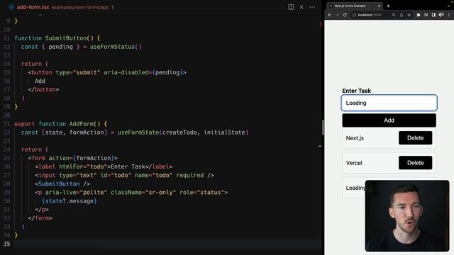 Using Forms in Next.js (Server Actions, Revalidating Data) смотреть онлайн