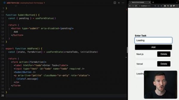Using Forms in Next.js (Server Actions, Revalidating Data)