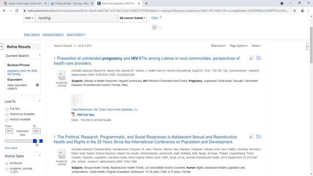 Finding Nursing Journal Articles In A Database смотреть онлайн