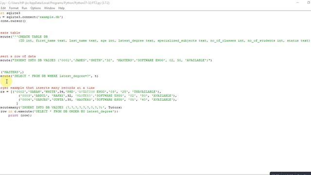 DB API parameter substitution for: c.executemany смотреть онлайн