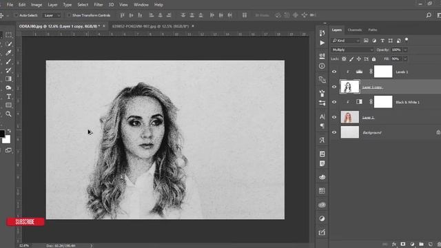 How To Turn Your Photo into Sketch Easily in Photoshop смотреть онлайн