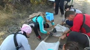 Вязание носилок (учительский турслет 2015)