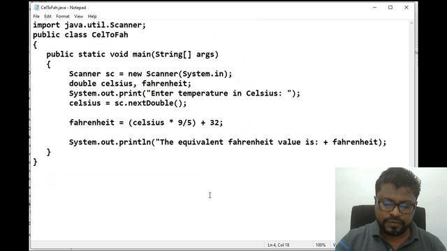 02-05 Variables in Java - Temperature Conversion Program смотреть онлайн