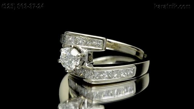 Золотое кольцо с бриллиантами 1.00 карат смотреть онлайн