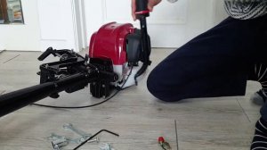 예초기선외기 조립 및 테스트 Honda GX50(Copy engine) added to Outboard leg