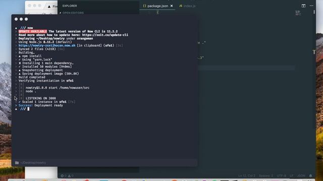 Zeit Now - 3 Deploy a NodeJS Project смотреть онлайн