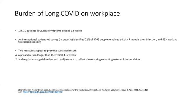Long Covid and the Workplace update смотреть онлайн
