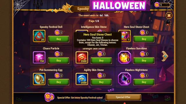 Halloween 2021 (part 1) - Spooky Festival, Shop, Furnace of Souls team ( Albus + 1 hero to get more смотреть онлайн