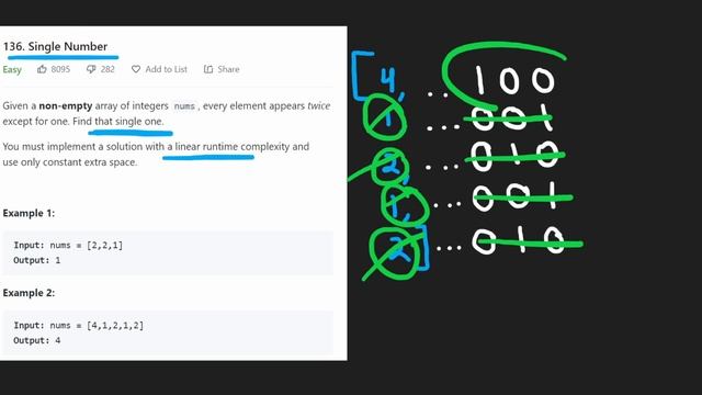Single Number - Leetcode 136 - Python смотреть онлайн