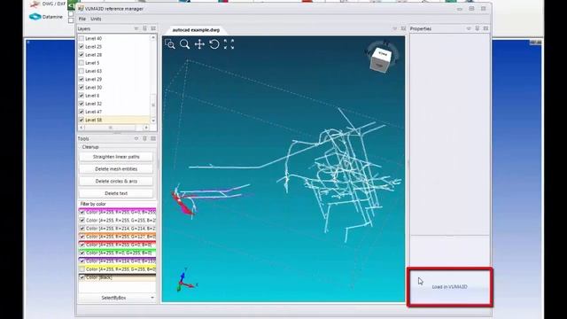VUMA3D-network 2018 - Importing reference drawings - 3D mine ventilation simulation software смотреть онлайн
