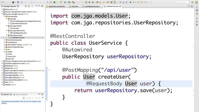0012010 repository createUser, service createUser POSTman смотреть онлайн