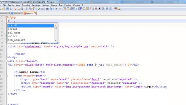 E Commerce Website in PHP & MySQL Part 59 Admin Panel Login смотреть онлайн