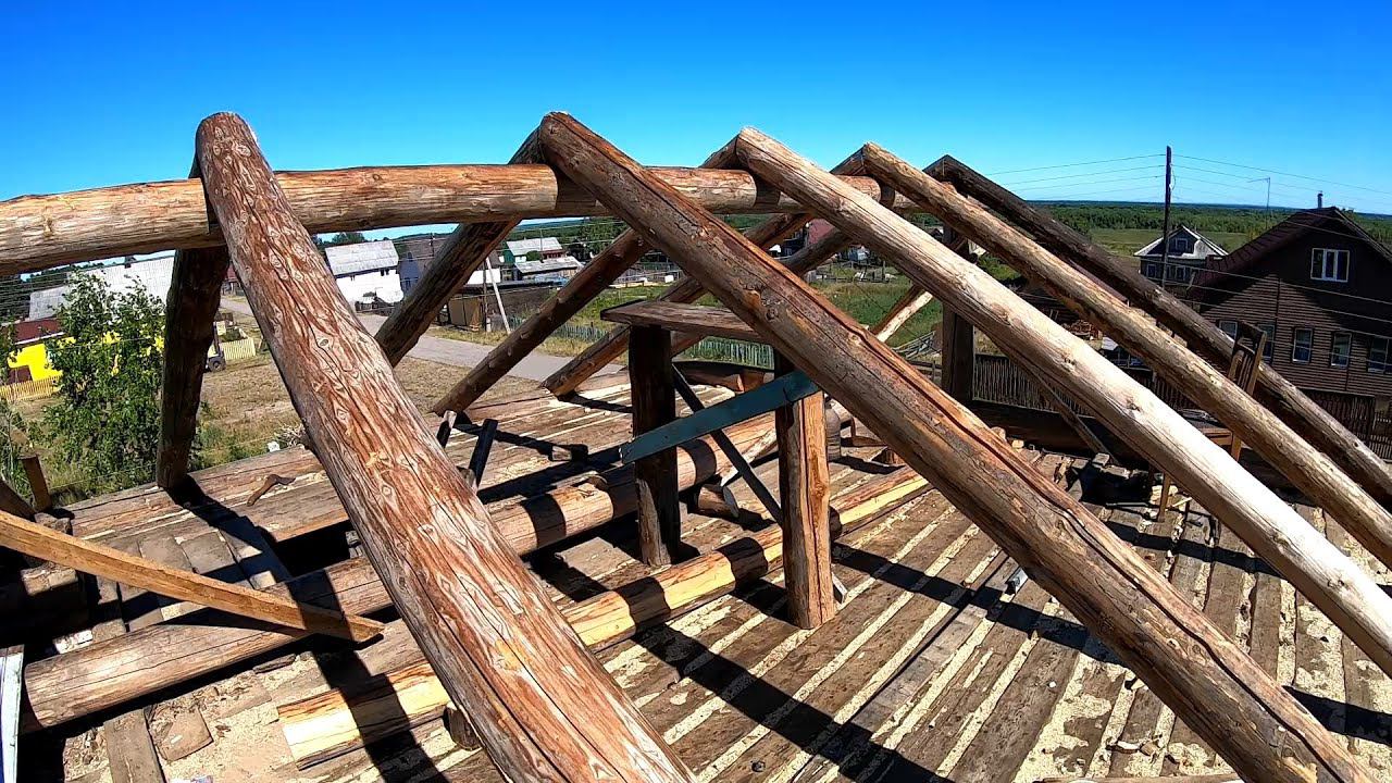 Стропильная система БЕСПЛАТНО. Реставрация старого деревенского дома. смотреть онлайн