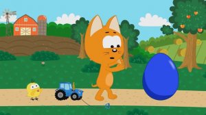 Разноцветные яйца с сюрпризом Котенок Котэ мультики песенки для малышей