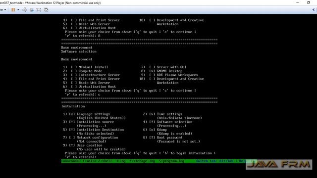 CentOS 7.3 text mode installation in VMWare Workstation Player 12.5 смотреть онлайн