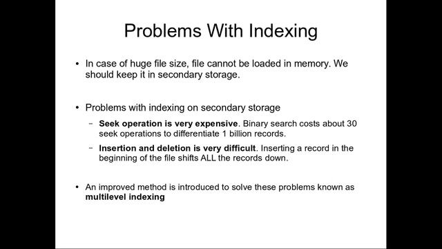 Multilevel Indexing and B-Tree - 1/3 смотреть онлайн