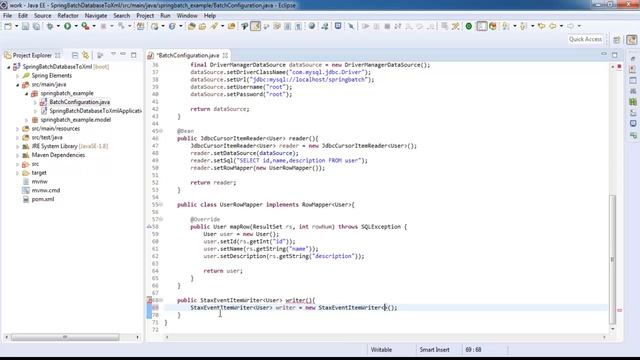 Spring Boot Batch Reading Information from MySQL Database and write to XML file смотреть онлайн