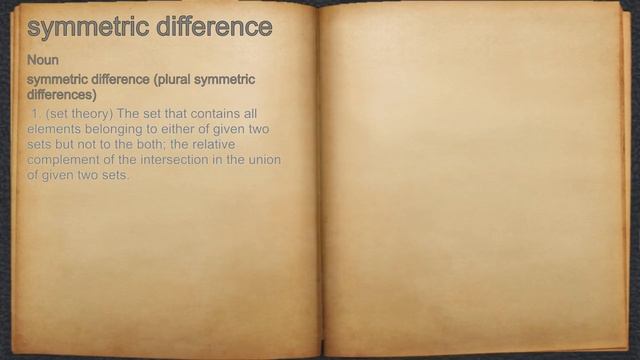 What does symmetric difference mean? смотреть онлайн