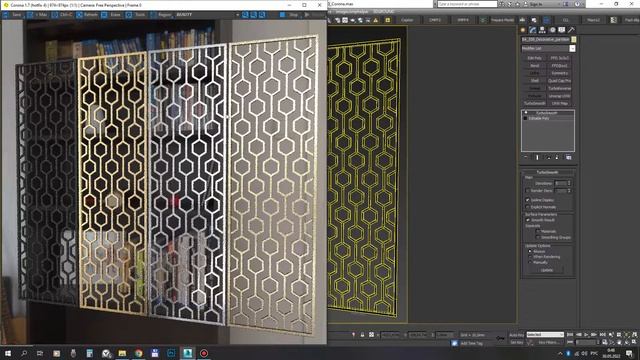 Декоративная перегородка 01. 3ddd