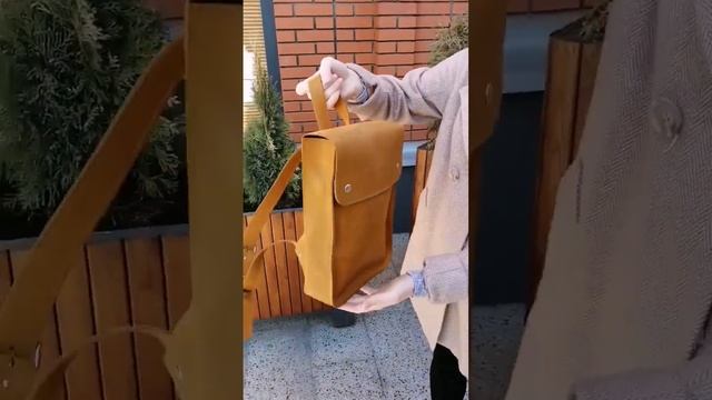 Женский рюкзак ручной работы. Рюкзак из натуральной кожи. Рюкзак в городском стиле. Women Backpack смотреть онлайн