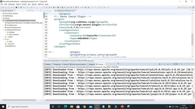 Embedded Tomcat Server in Maven Project || Java Web Application Using Embedded Tomcat Server смотреть онлайн