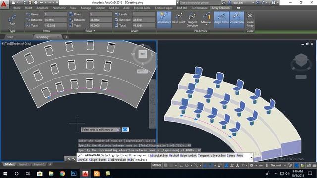array path in autocad 3d смотреть онлайн