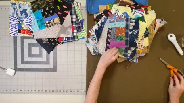 Vintage Inspired SCRAP CRAZY QUILT ! Stitch and Flip Blocks tralalalala смотреть онлайн