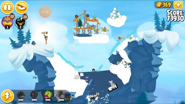 Angry birds Seasons ski or screal 1-14 levles gameplay смотреть онлайн