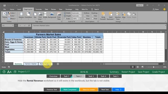 MOS Excel 2016 Practice Exam 3 Training смотреть онлайн