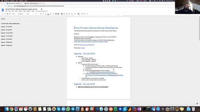 Kubernetes SIG VMware - Cloud Provider Weekly Syncup 20180718 смотреть онлайн