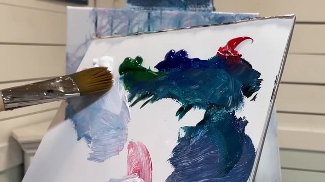 How To Paint Swans In Winter / acrylic painting tutorial смотреть онлайн