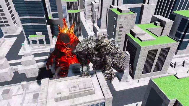 GODZILLA FIRE vs MECHAGODZILLA - Monster Battle смотреть онлайн