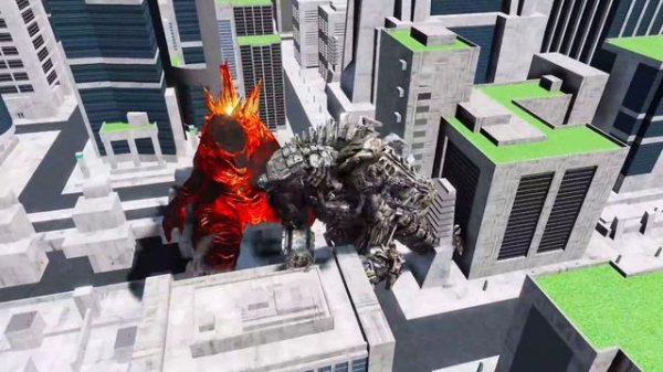 GODZILLA FIRE vs MECHAGODZILLA - Monster Battle
