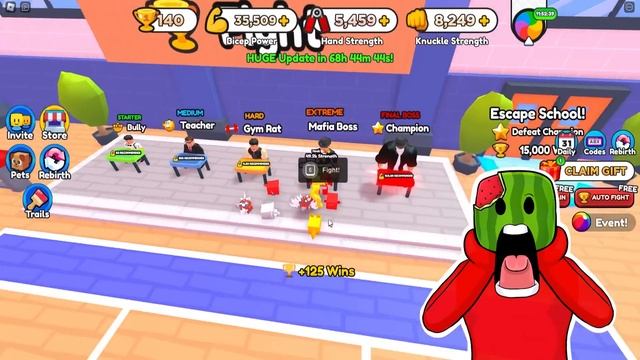 Becoming the STRONGEST in Arm Wrestle Simulator Roblox смотреть онлайн